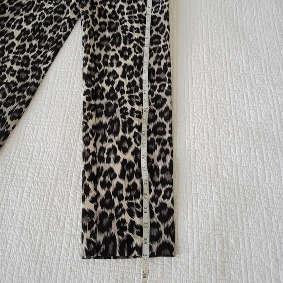 Pinko Women Black Leopard Print Pants - Picture 11 of 15